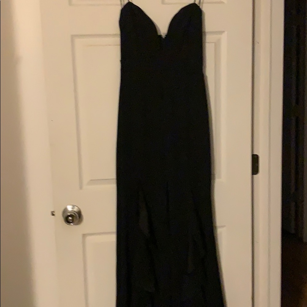 Fashion nova black long dress size medium